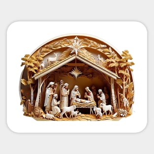 Nativity Scene Sticker